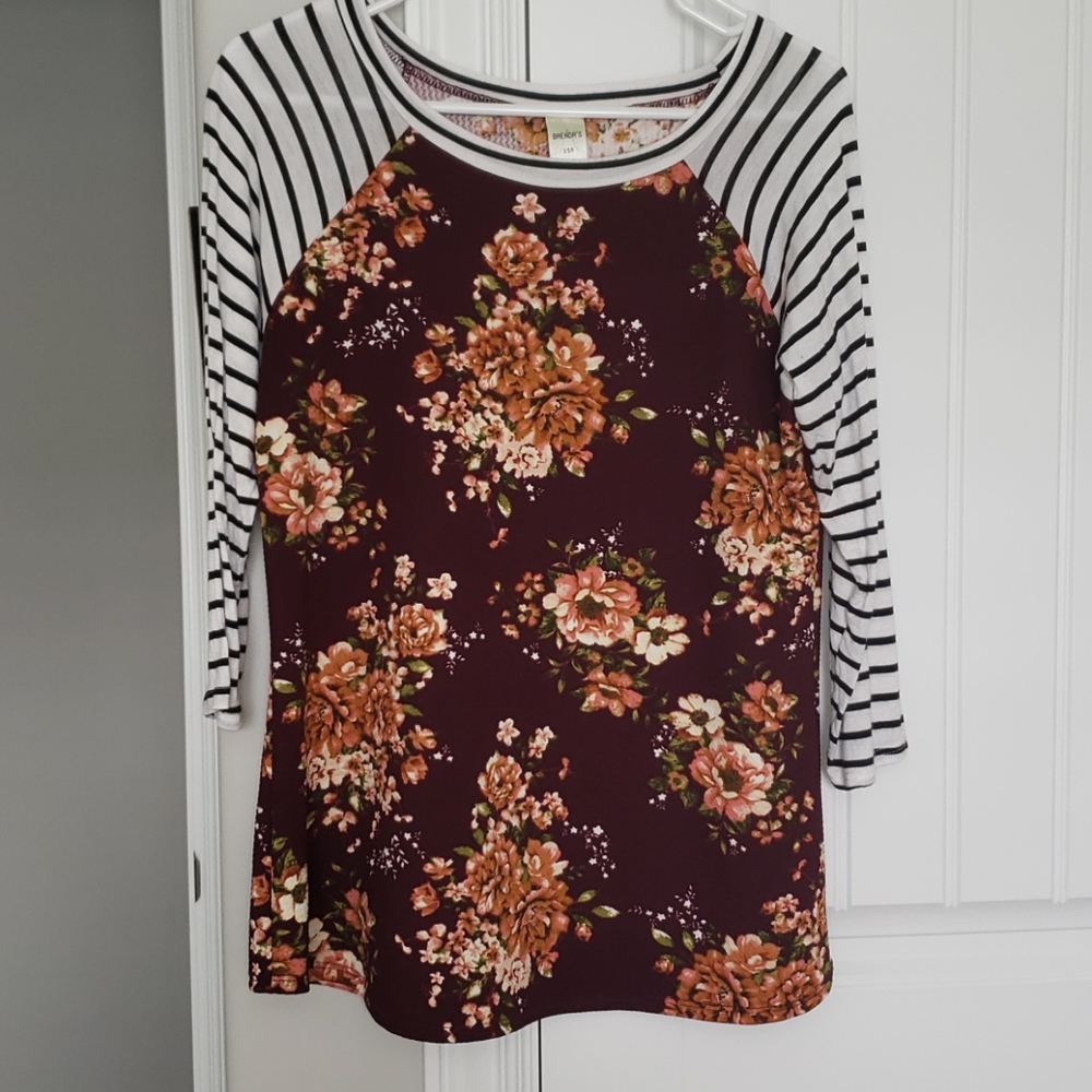Floral Striped Top